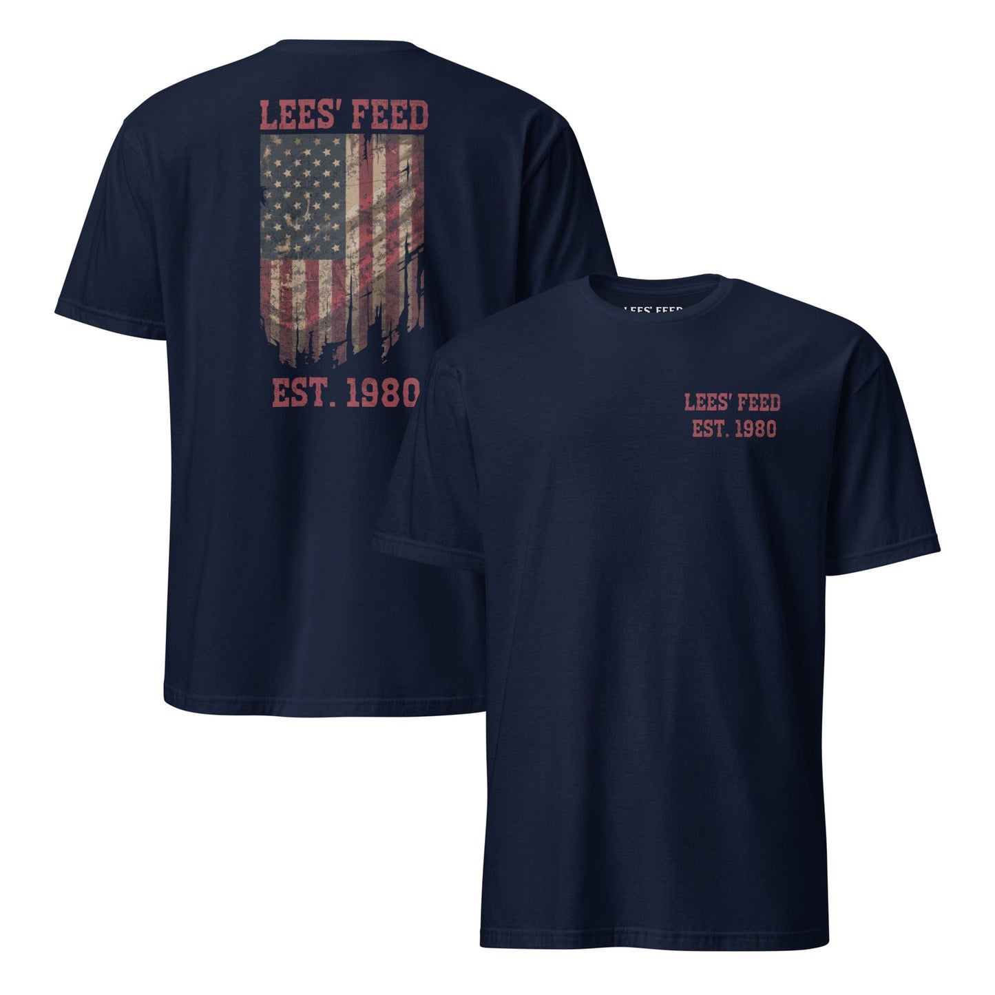 Latigo-Cowboy Authentics Navy / S Lees' Feed - American Flag Tee