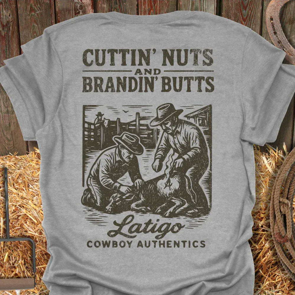 Latigo-Cowboy Authentics Sport Grey / S Cuttin Tee