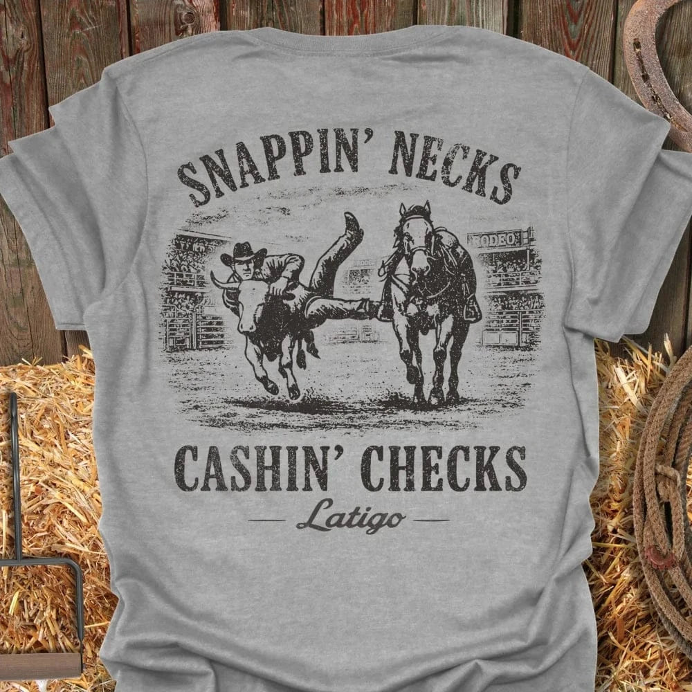 Latigo-Cowboy Authentics Sport Grey / S Snappin Tee