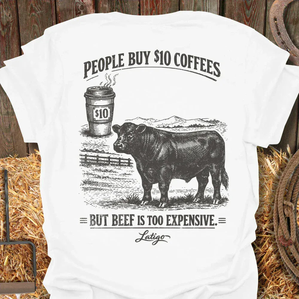 Latigo-Cowboy Authentics White / S Coffee vs Beef Tee