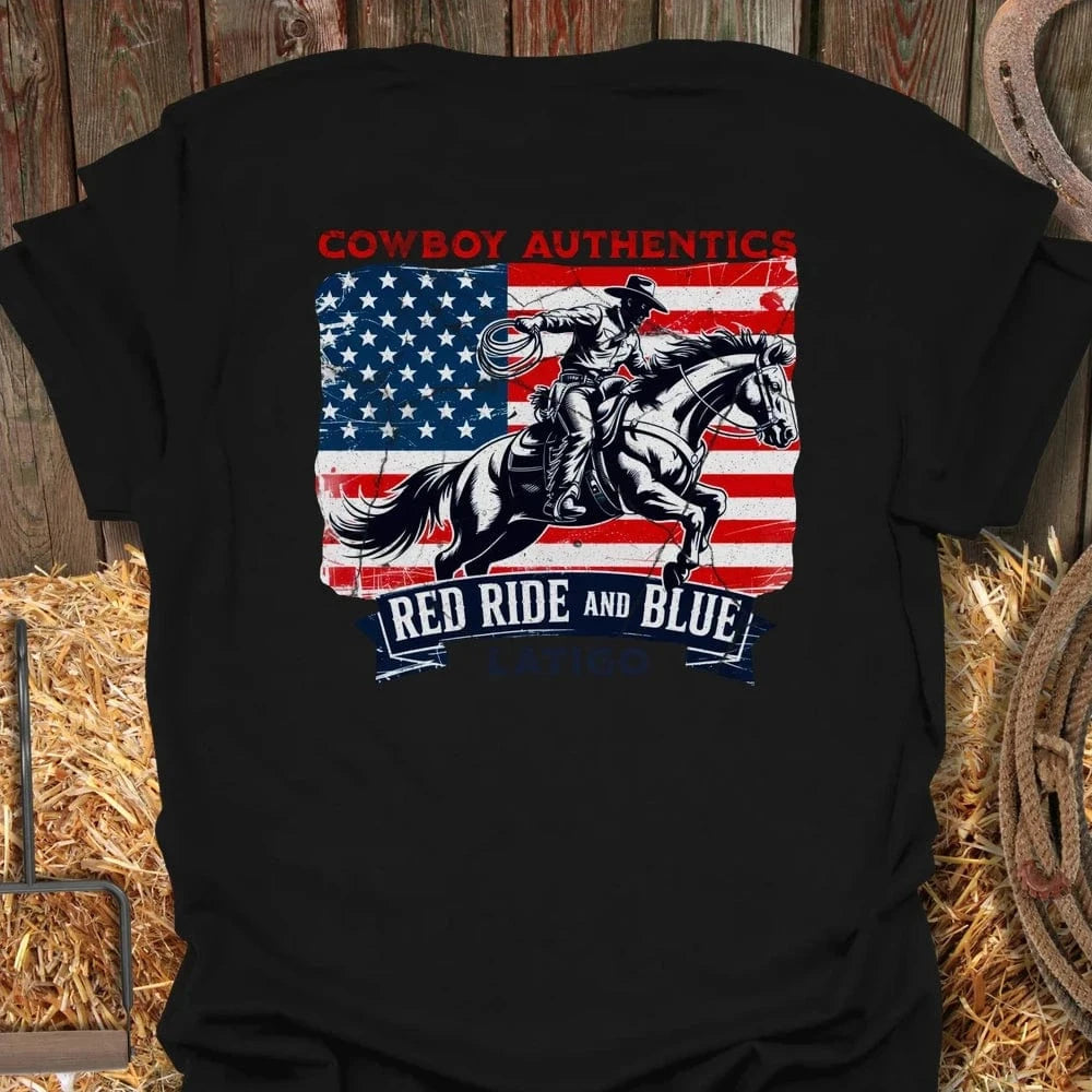 Latigo-Cowboy Authentics Black / S Red Ride and Blue