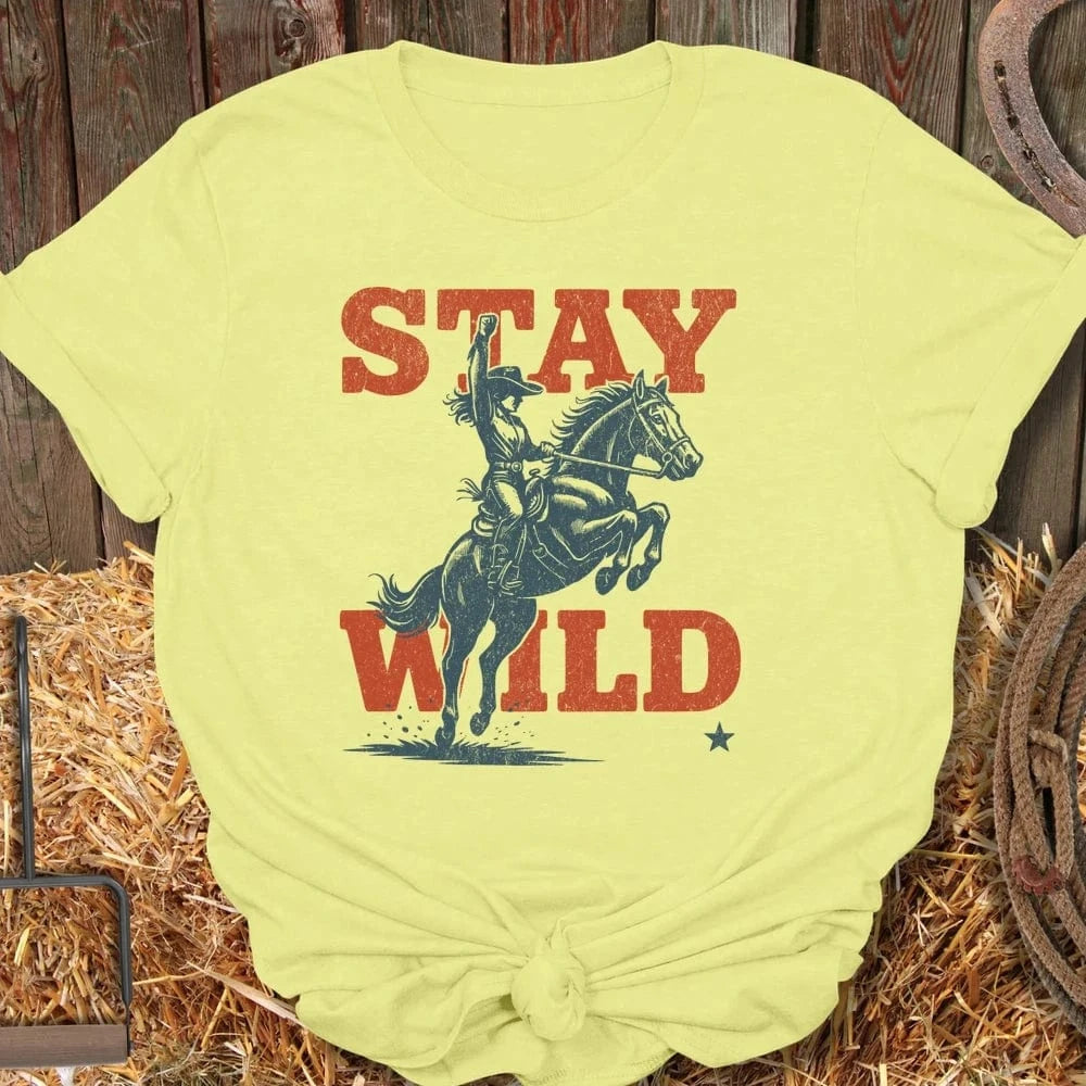 Latigo-Cowboy Authentics Cornsilk / S Stay Wild Tee