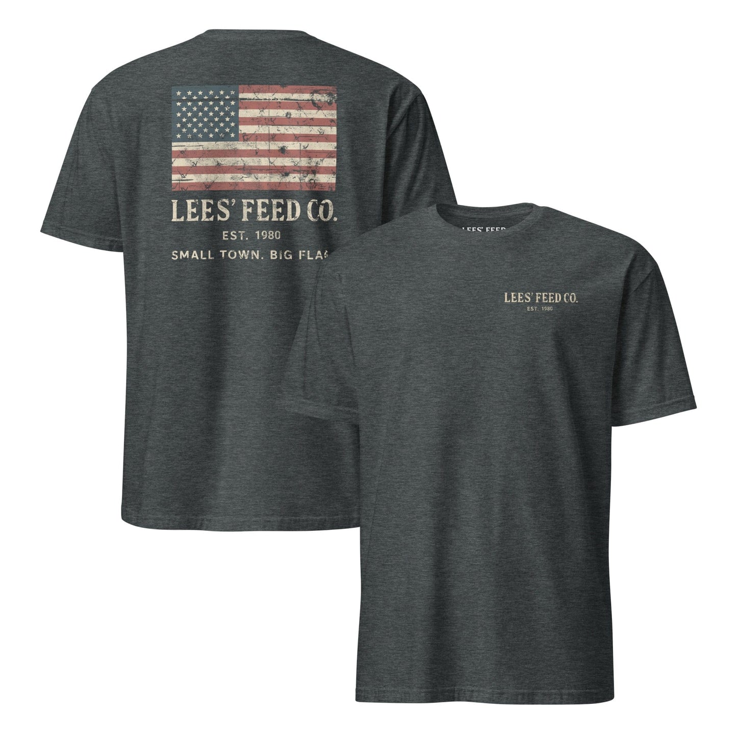 Latigo-Cowboy Authentics Dark Heather / S Lees' Feed – Big Flag Tee