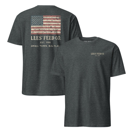 Latigo-Cowboy Authentics Dark Heather / S Lees' Feed – Big Flag Tee