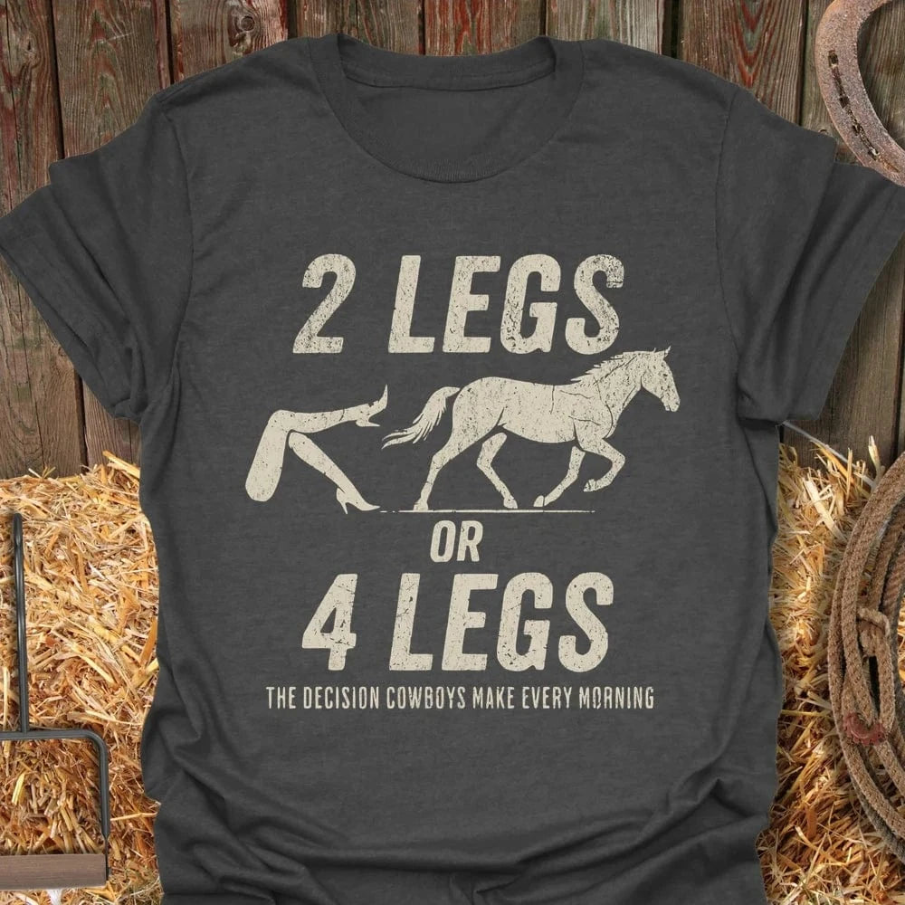 Latigo-Cowboy Authentics Dark Heather / S Legs Tee