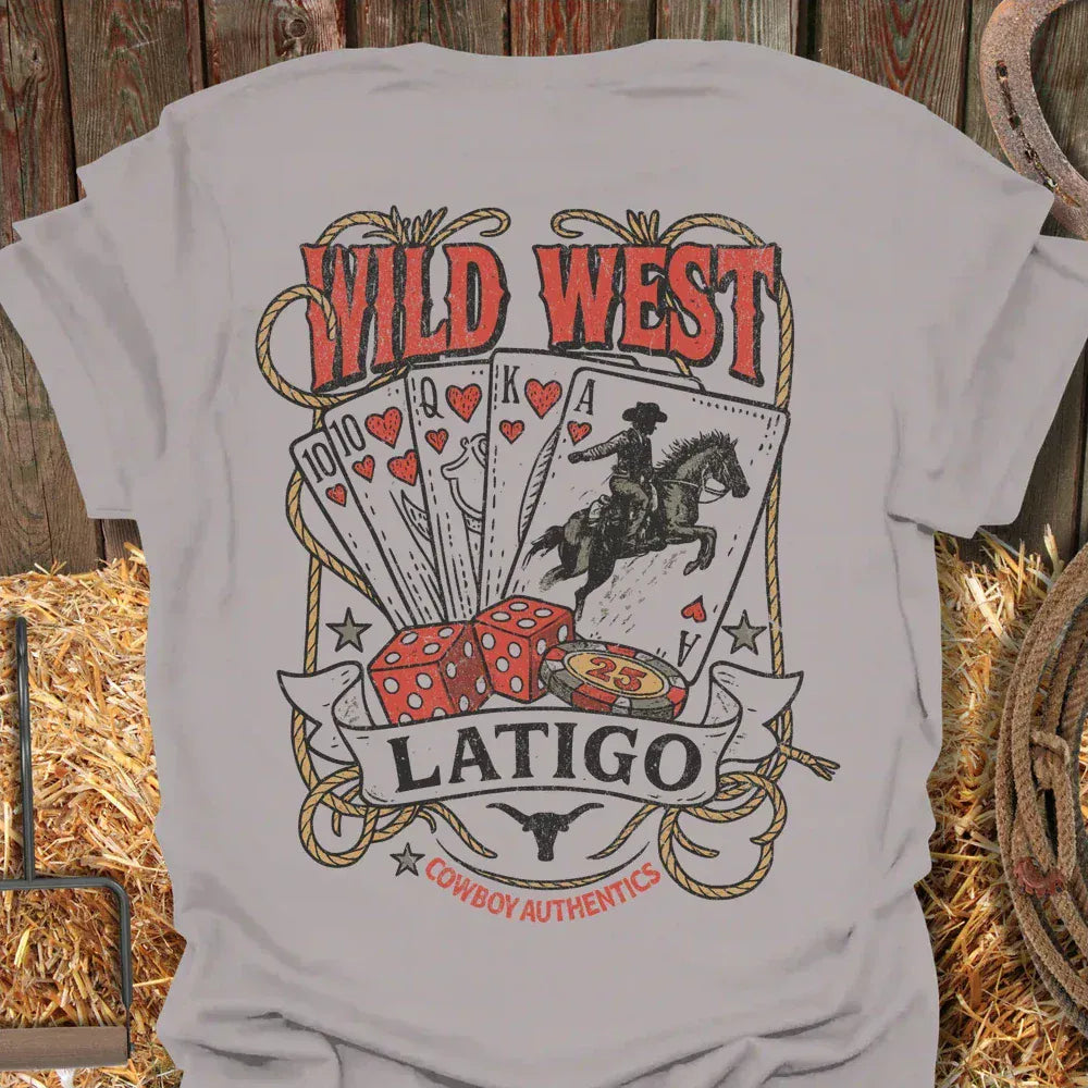 Latigo-Cowboy Authentics Ice Grey / S Gambler Tee