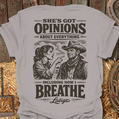 Latigo-Cowboy Authentics Ice Grey / S Opinions Tee