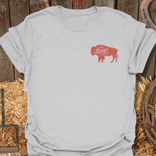 Latigo-Cowboy Authentics Ice Grey / S Small Buffalo Tee