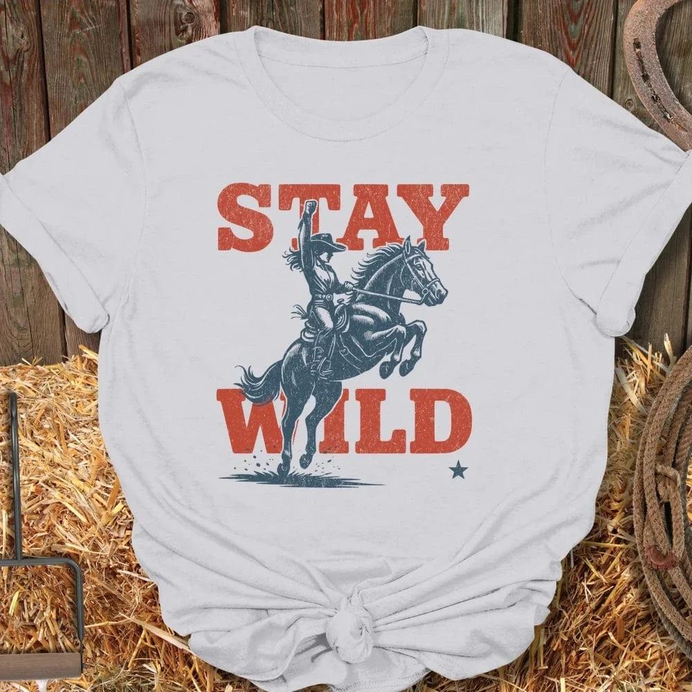 Latigo-Cowboy Authentics Ice Grey / S Stay Wild Tee