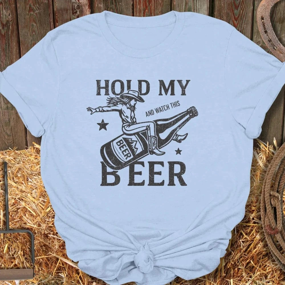 Latigo-Cowboy Authentics Light Blue / S Watch Tee