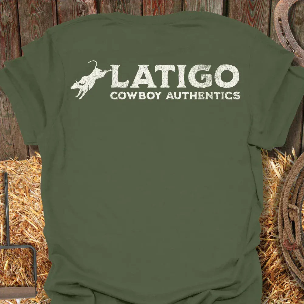 Latigo-Cowboy Authentics Military Green / S Bullshirt Tee