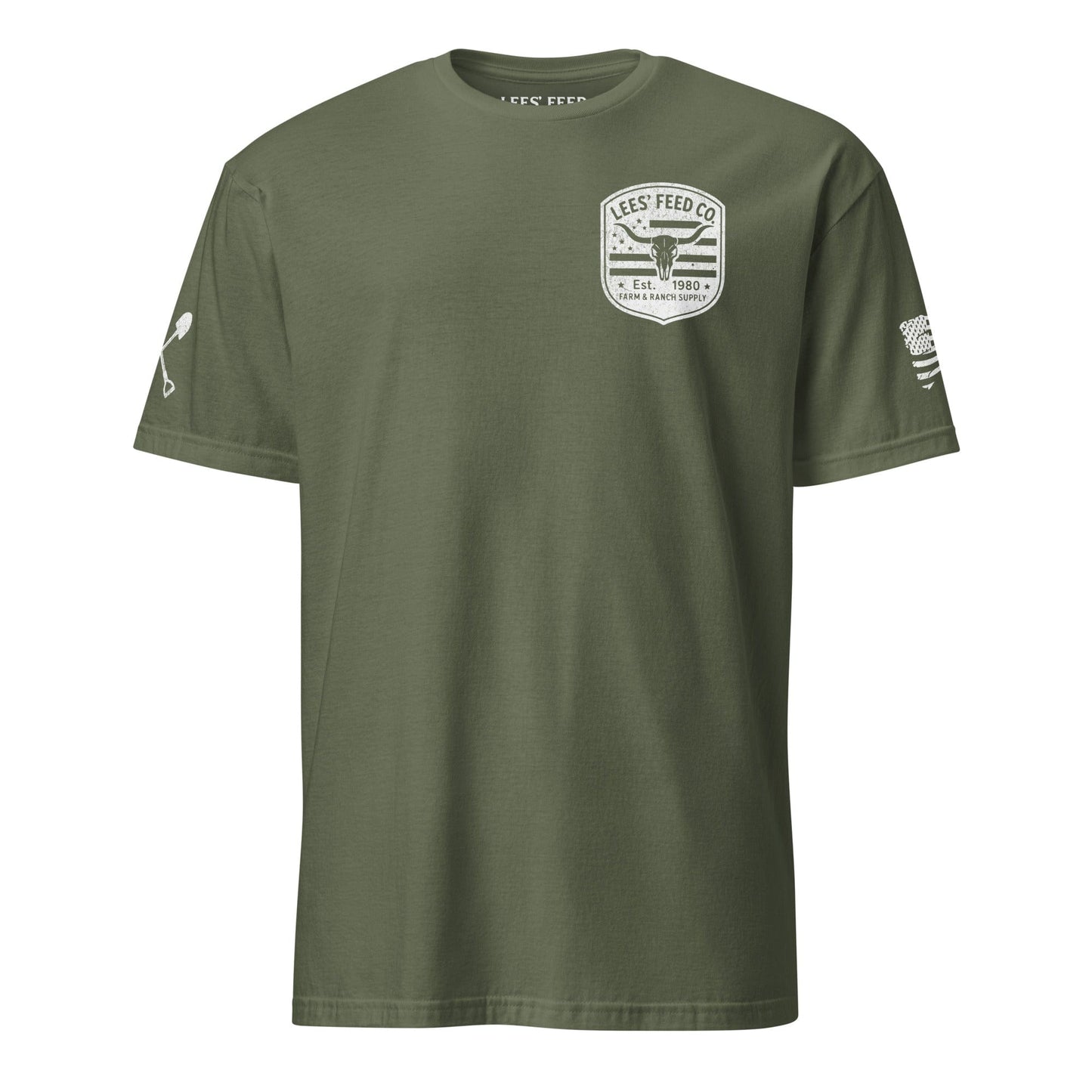 Latigo-Cowboy Authentics Military Green / S Lees' Feed - Heritage Badge Tee