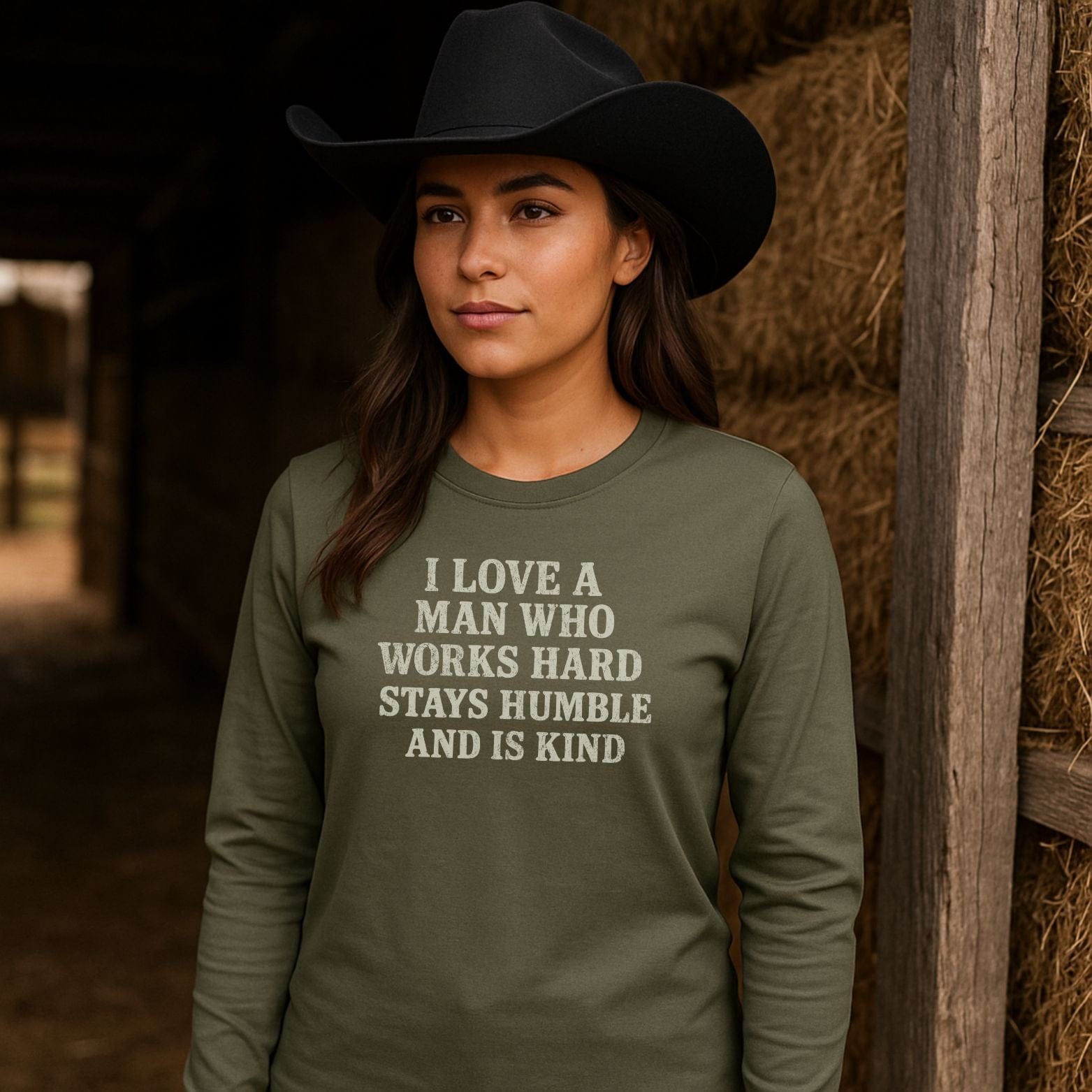 Latigo-Cowboy Authentics Military Green / S My Man Tee