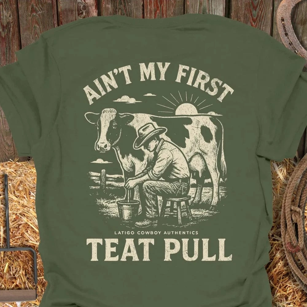 Latigo-Cowboy Authentics Military Green / S Teat Pull Tee