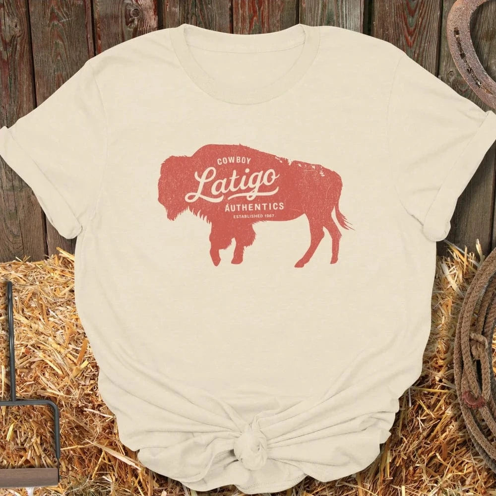 Latigo-Cowboy Authentics Natural / S Buffalo Tee