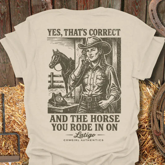 Latigo-Cowboy Authentics Natural / S Correct Cowgirl Tee