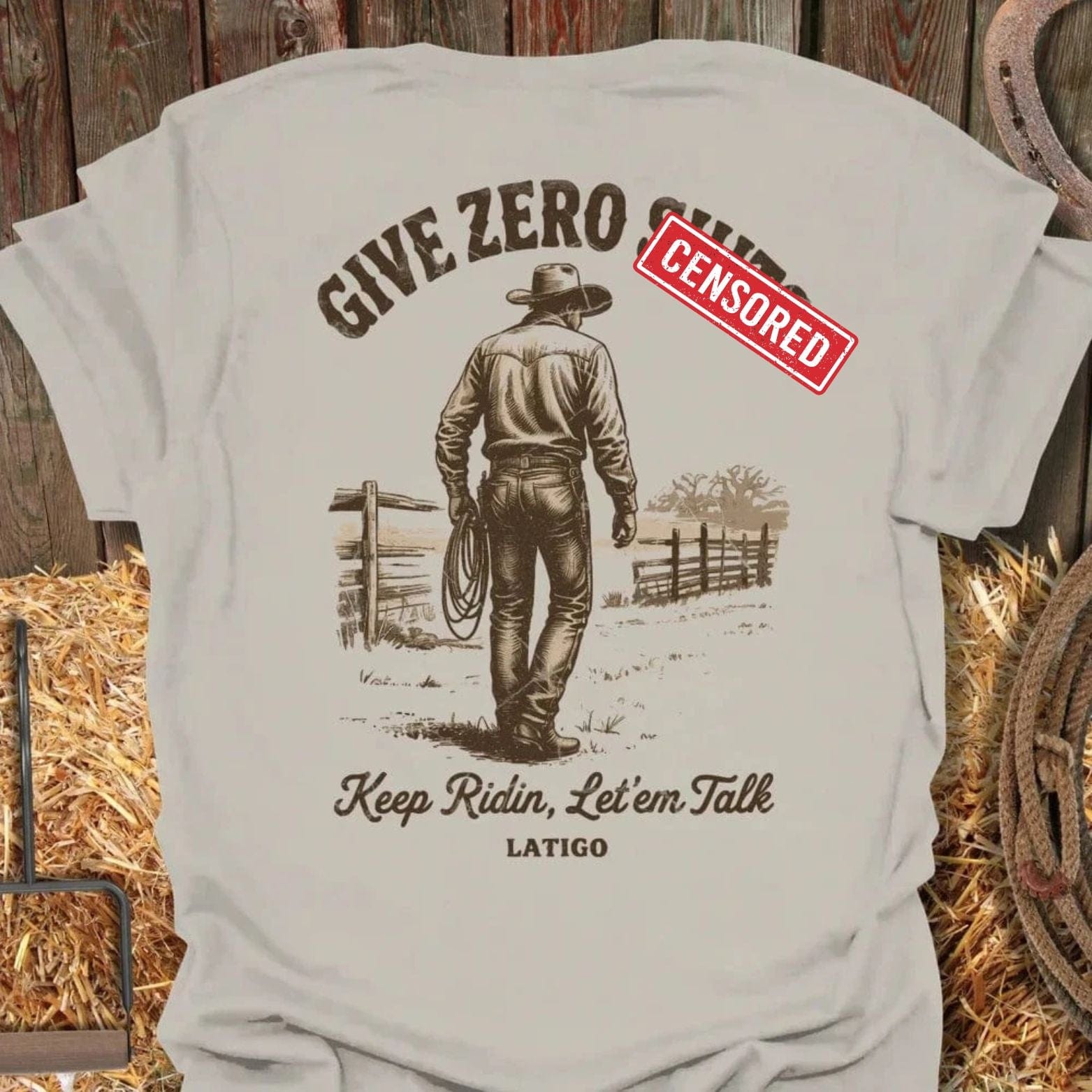 Latigo-Cowboy Authentics Natural / S Give