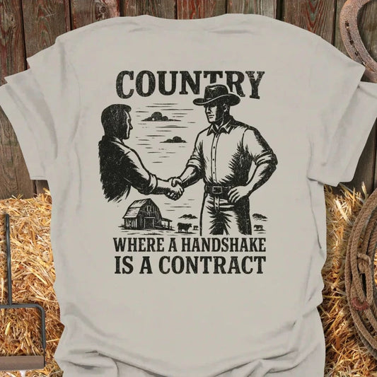 Latigo-Cowboy Authentics Natural / S Handshake Tee