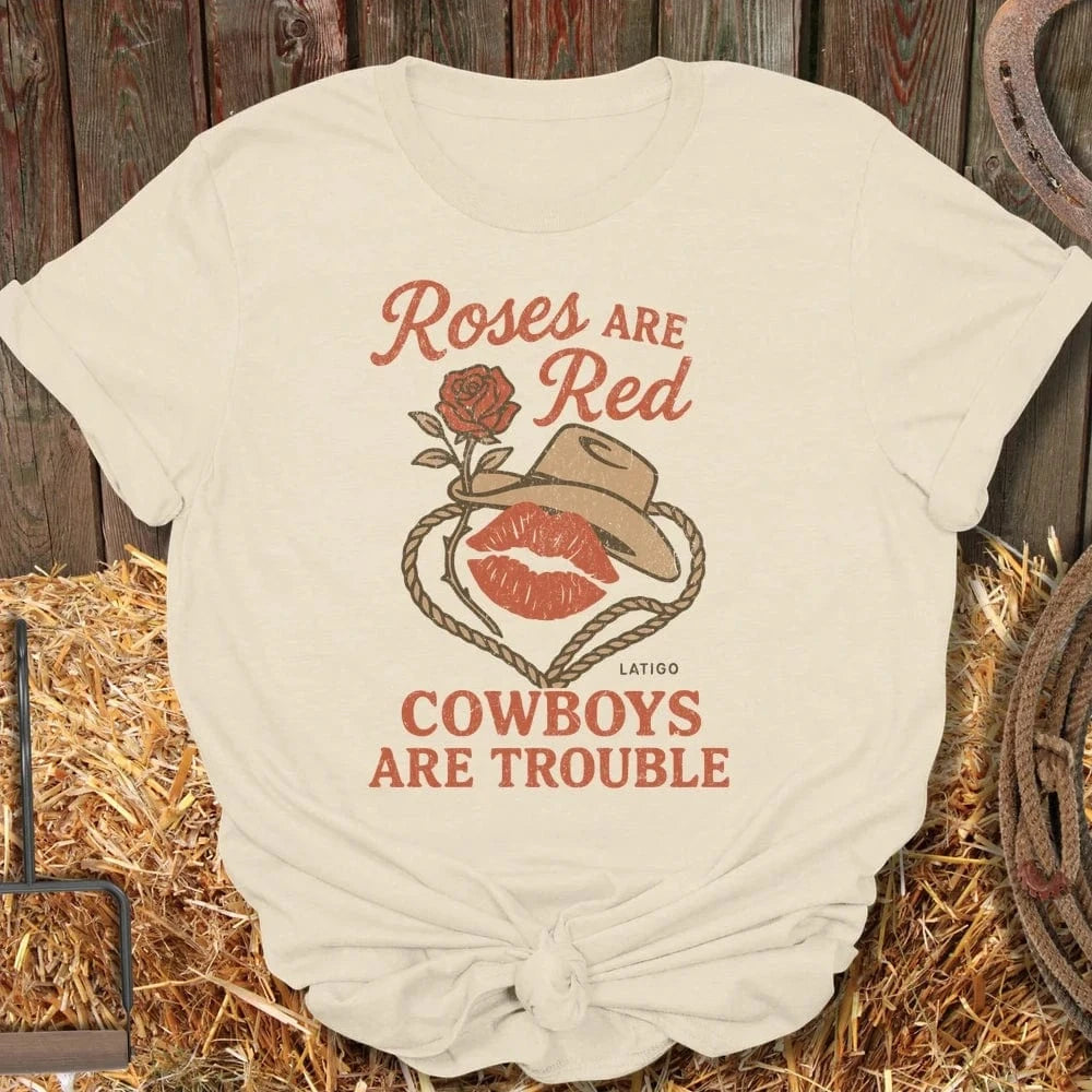 Latigo-Cowboy Authentics Natural / S Roses Tee