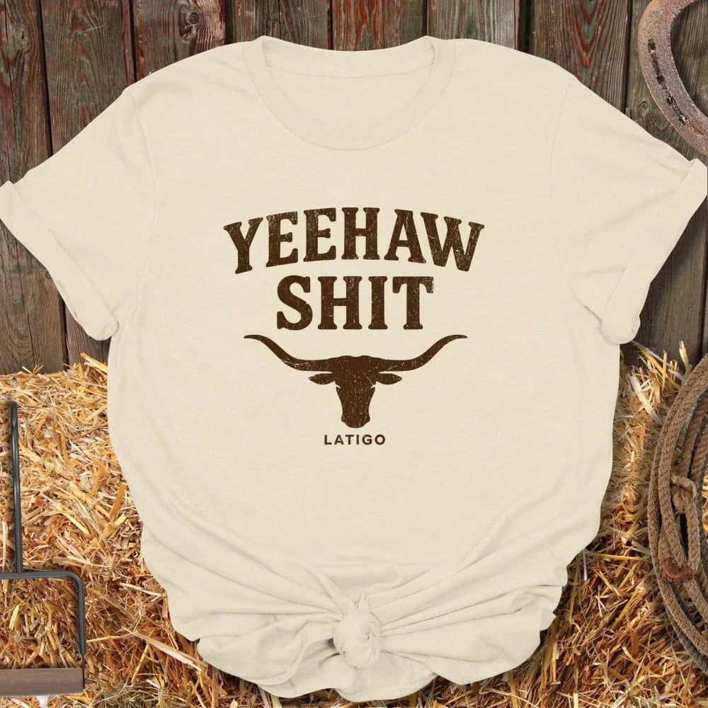 Latigo-Cowboy Authentics Natural / S Yeehaw Shit Tee