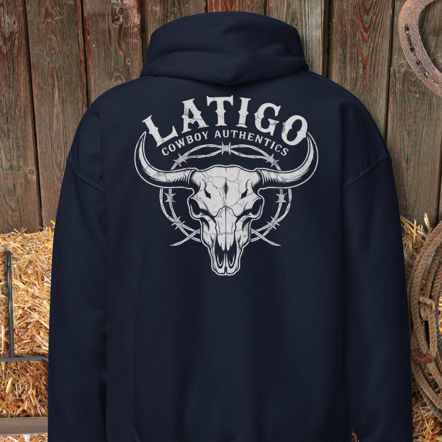 Latigo-Cowboy Authentics Navy / S Barbwire Hoodie