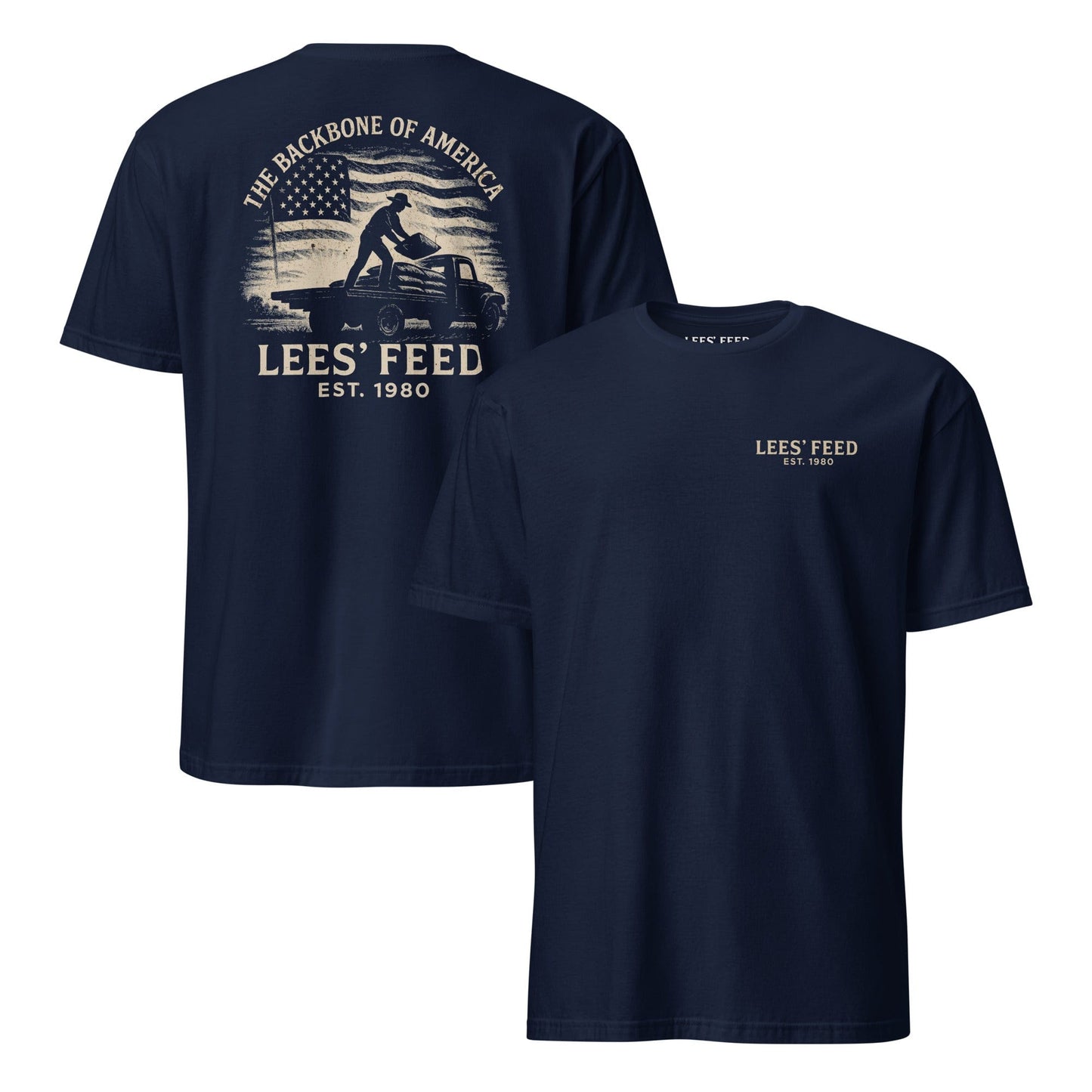 Latigo-Cowboy Authentics Navy / S Lees' Feed – The Backbone of America Tee