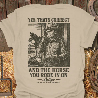 Latigo-Cowboy Authentics Sand / S Correct Tee