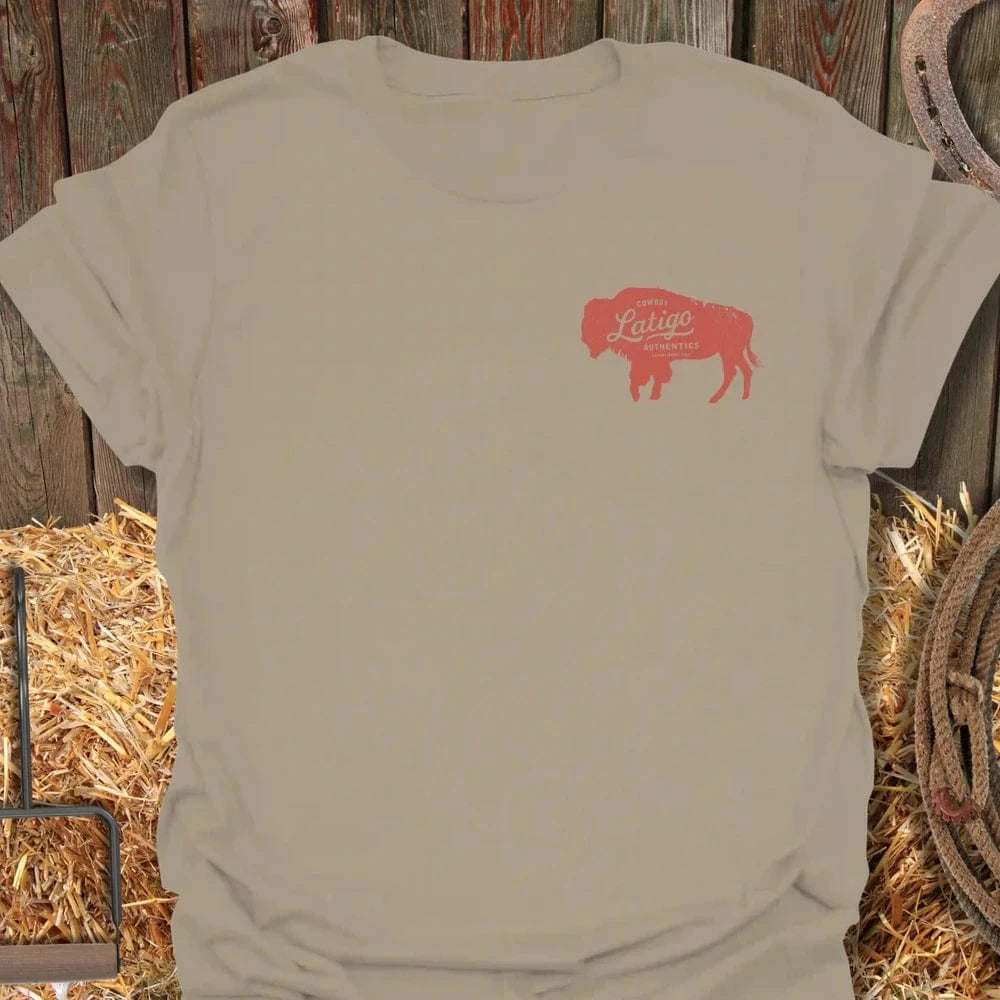 Latigo-Cowboy Authentics Sand / S Small Buffalo Tee