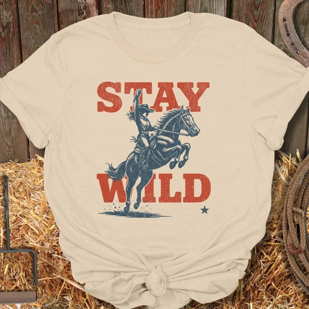 Latigo-Cowboy Authentics Sand / S Stay Wild Tee