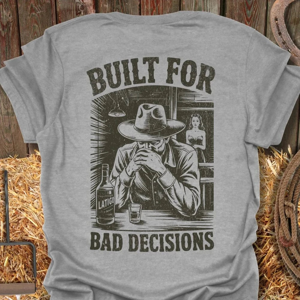 Latigo-Cowboy Authentics Sport Grey / S Bad Decisions Tee