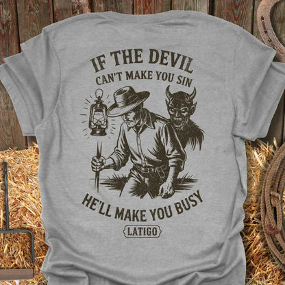 Latigo-Cowboy Authentics Sport Grey / S Busy Tee