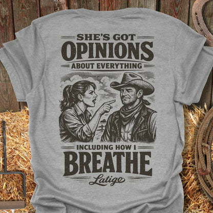 Latigo-Cowboy Authentics Sport Grey / S Opinions Tee