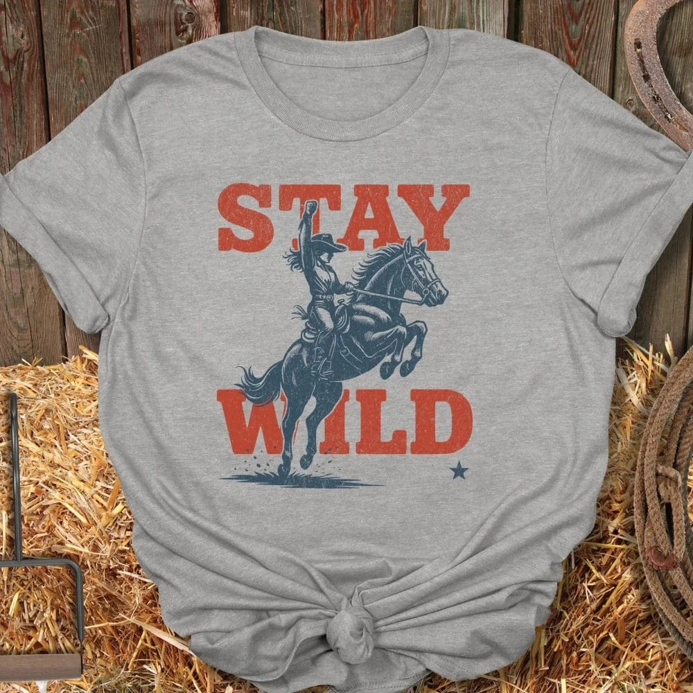 Latigo-Cowboy Authentics Sport Grey / S Stay Wild Tee