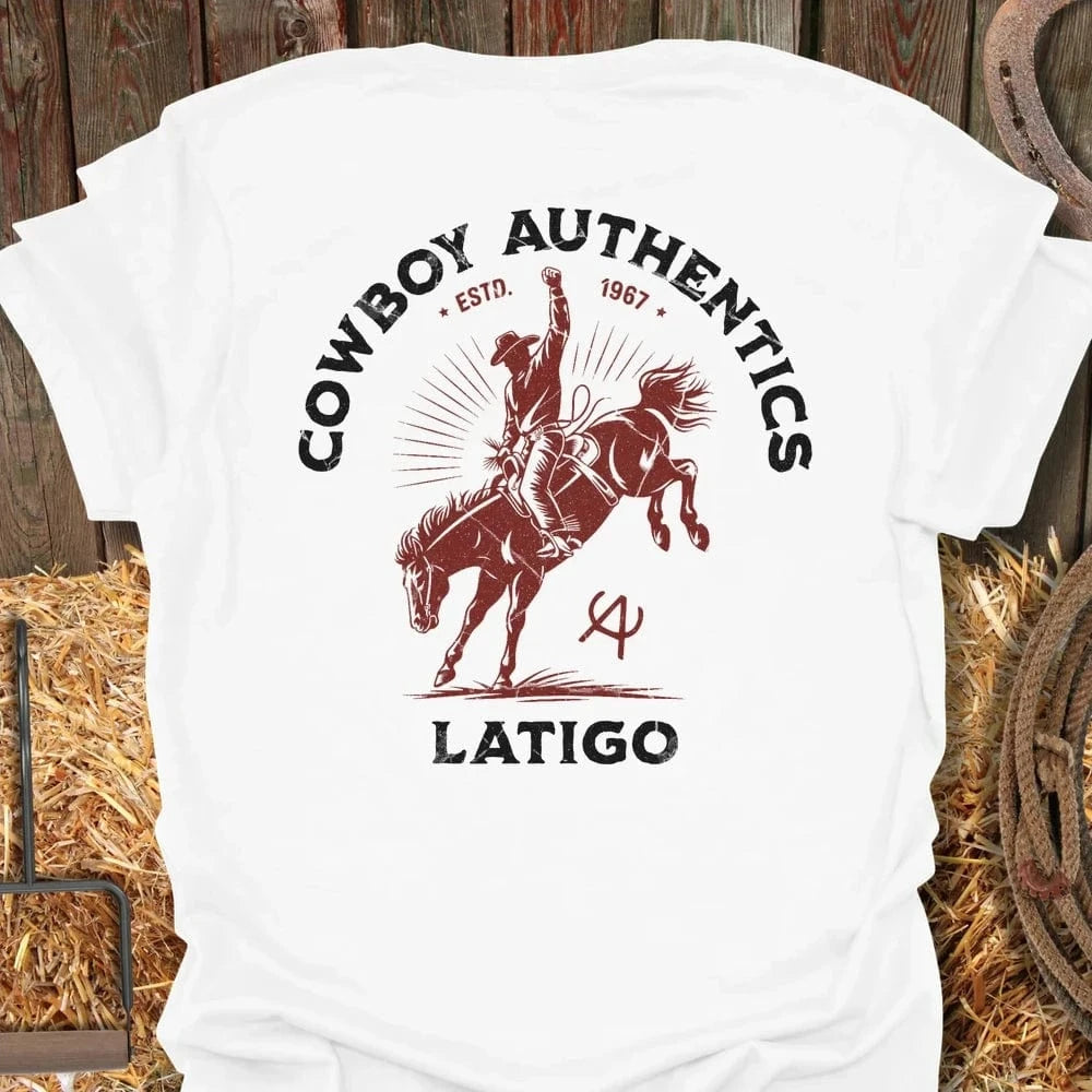 Latigo-Cowboy Authentics White / S Bucking Bronc