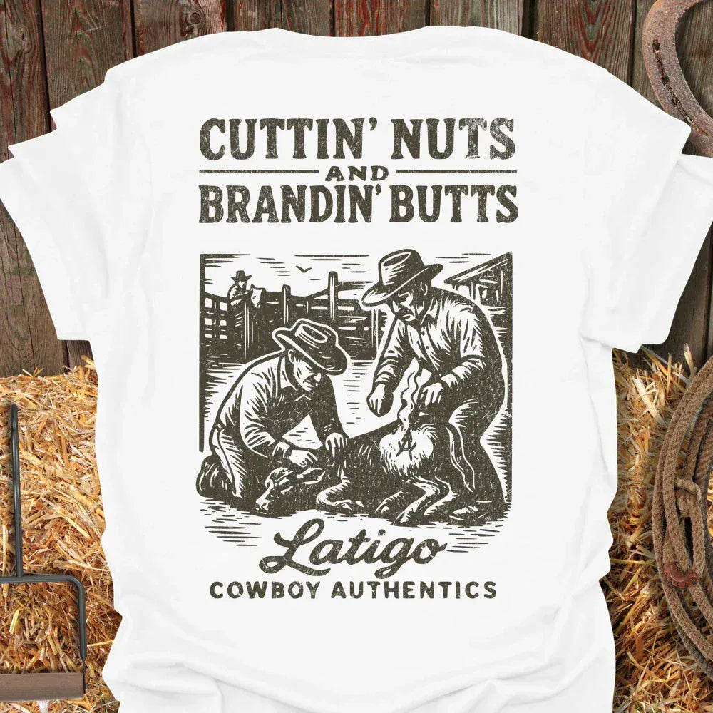 Latigo-Cowboy Authentics White / S Cuttin Tee