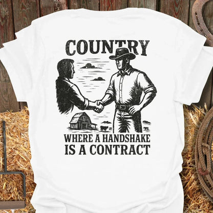 Latigo-Cowboy Authentics White / S Handshake Tee